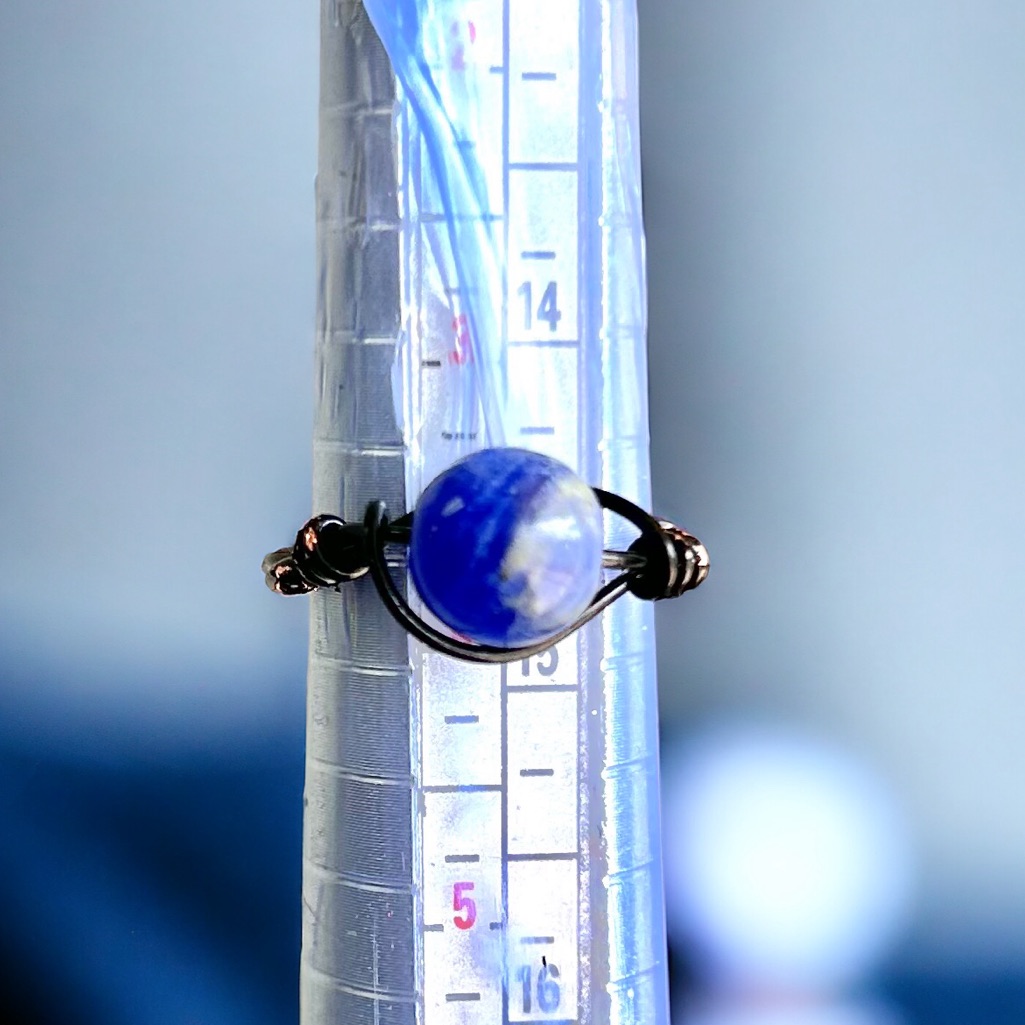 Blue Bead Ring